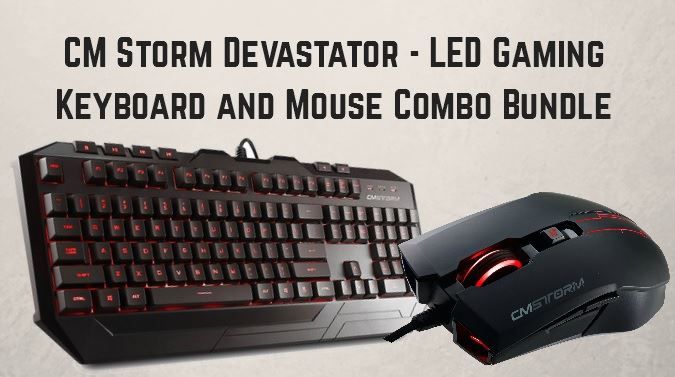 CM Storm Devastator - LED Gaming Keyboard and Mouse Combo Bundle 